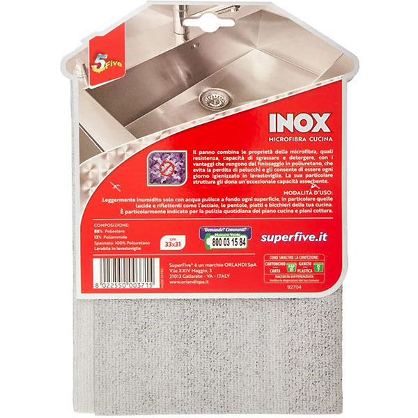 Superfive Panno Microfibra INOX - SUPERFIVE - Immagine 2